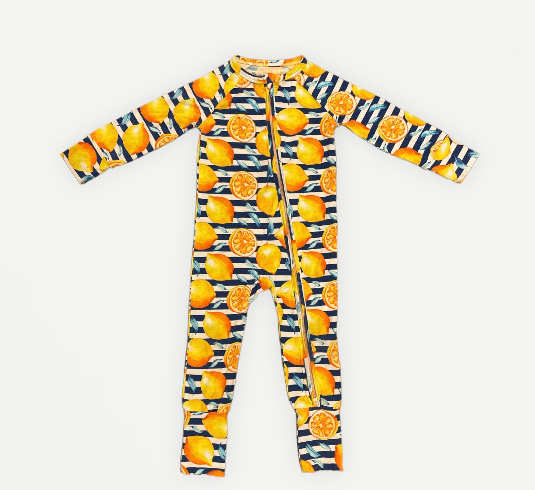 PIPER JOY "When Life gives you lemon" Convertible Romper/footie [FINAL SALE]