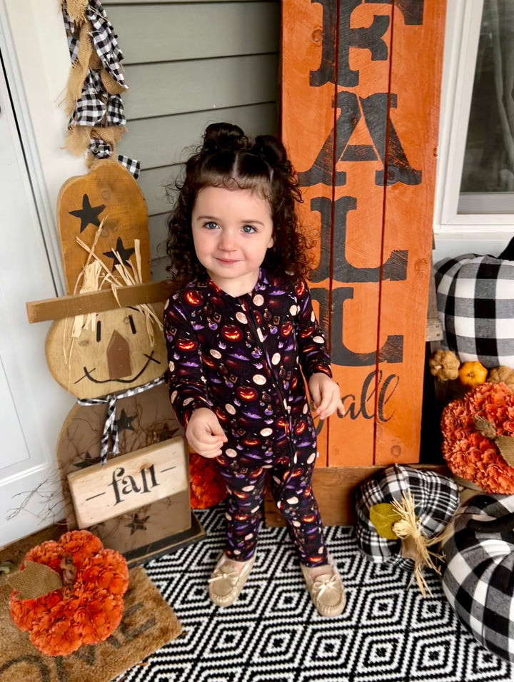 Mattox Pumpkin Potter Convertible Romper/footie